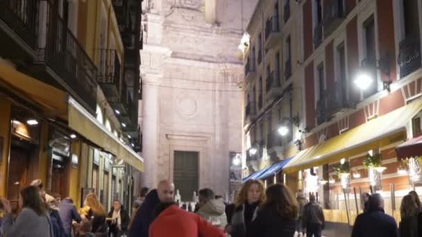 Meravigliosa Vista Sulla Cattedrale Valladolid Notte Aprile 2018 Valladolid Spagna — Video Stock