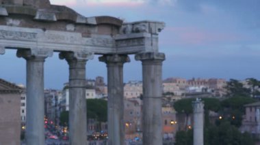 Roma İmparatorluk Forumlar - Roma, İtalya, güzel görünüm alacakaranlıkta