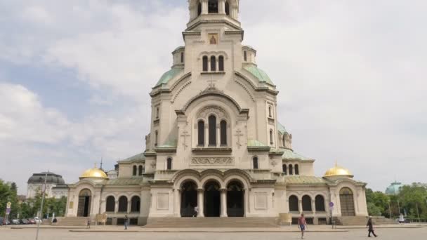 Hermosa Vista Catedral Alexander Nevsky Sofía Bulgaria — Vídeos de Stock