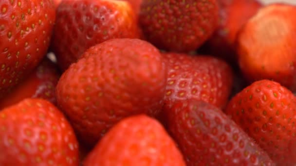 Fragole Fresche Testy Sul Piatto — Video Stock