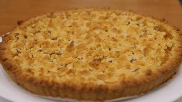 Gustosa Crostata Albicocche Appena Sfornata — Video Stock