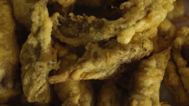 South Italy Tasty Freshly Fried Artichokes — Stock Video