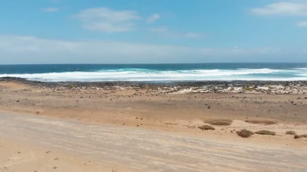 Letecké Záběry Fuerteventura Jedním Kanárských Ostrovů Atlantském Oceánu — Stock video