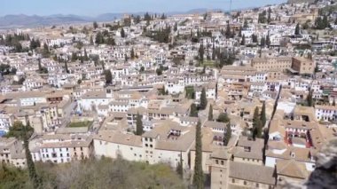 Panoramik Albayzn güneşli bir günde Granada - Spainalbaicn bölgesinde bir bölge, Granada, Endülüs, İspanya'nın otonom görülmektedir. 