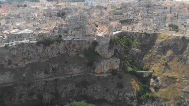 Matera, Basilicata, İtalya'nın tarihi kentin peyzaj