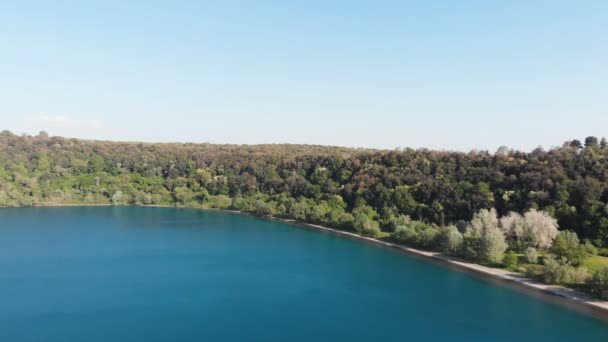 Luchtfoto Van Martignano Lake Rome Italië — Stockvideo