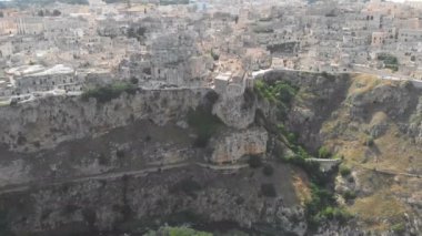 Matera, Basilicata, İtalya'nın tarihi kentin peyzaj