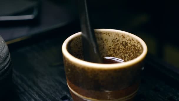 Misturando Saquê Delicioso Tradição Japonesa — Vídeo de Stock