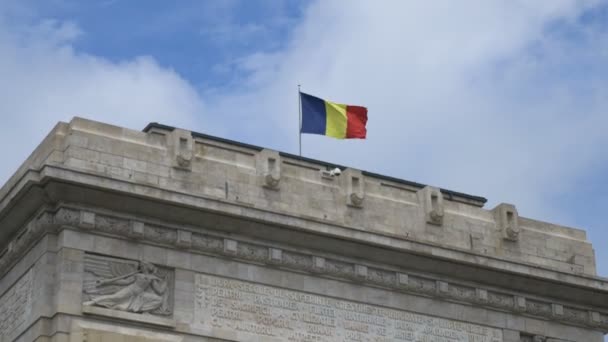 Triumphal Arch Romania Bucharest — Stock Video