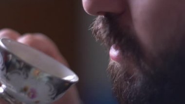 kahve-sabah, içme man'mouth üzerinde yakın kahvaltı