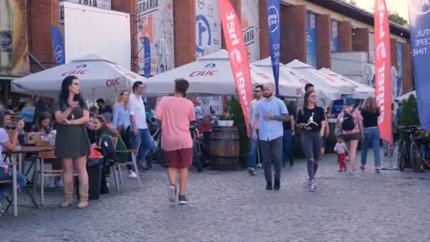 Gente Disfrutando Parque Mayo 2018 Bucarest Rumania — Vídeos de Stock