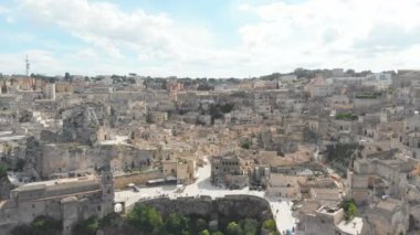 Matera, Basilicata, İtalya'nın tarihi kentin peyzaj