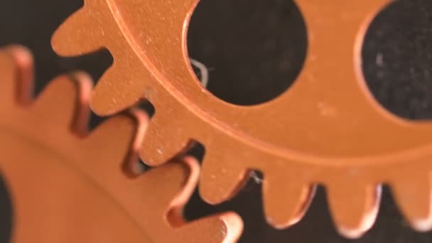 金属齿轮和齿轮 — 图库视频影像
