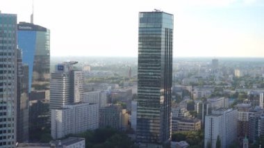 Kültür ve Bilim Sarayı'ndan Varşova'nın müstehcen görünümü.Modernite,Europ