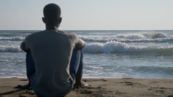 Jeune Homme Noir Plage — Video