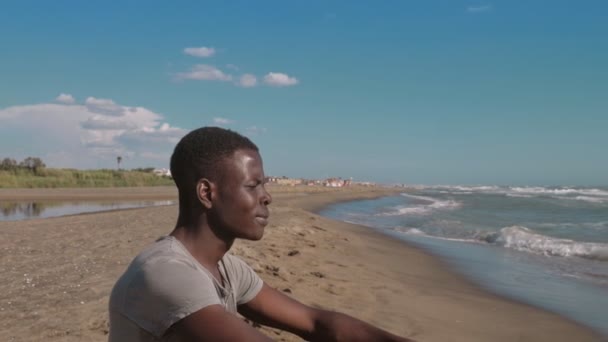 Jeune Homme Noir Plage — Video