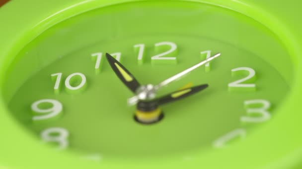 Tidsfördröjning Grön Modern Klocka Märkning Tid Skynda Dedline Concept — Stockvideo