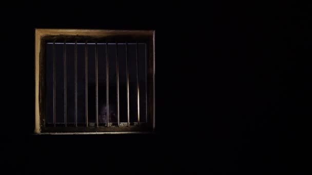 孤独的悲伤的非洲移民在监狱里 — 图库视频影像