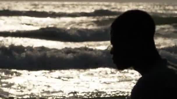 Jeune Homme Noir Plage — Video