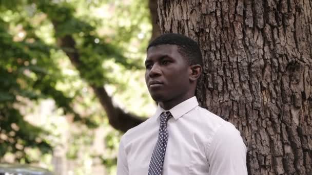 Amerikai Afrikai Fiatal Férfi — Stock videók