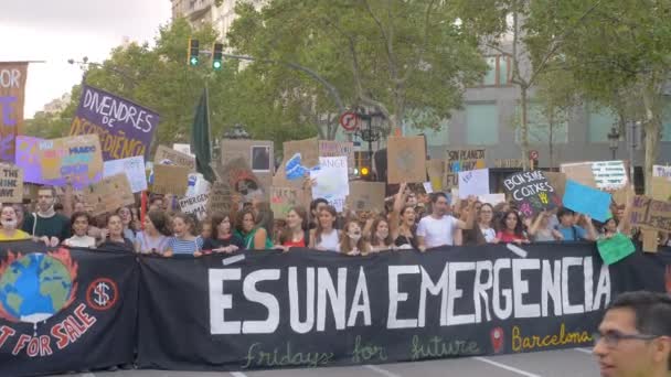 Rom Italien März 2019 Studenten Marschieren Rom Beim Globalen Klimastreik — Stockvideo