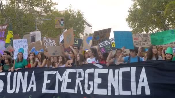 Rome Italy March 2019 Students Marching Rome Global Climate Strike — Stock Video