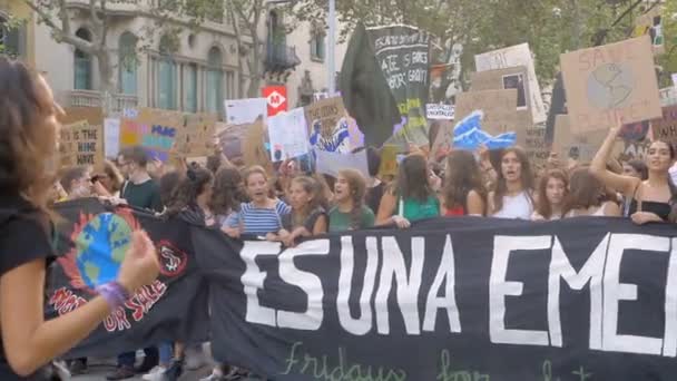 ローマ イタリア 2019年3月15日 学生たちがローマで行進 — ストック動画