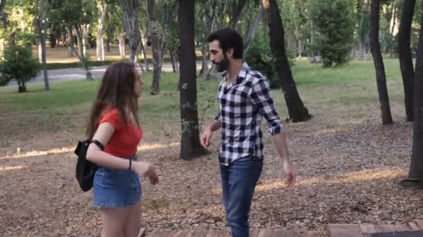 Paar Streitet Junger Mann Und Frau Streiten Sich Freien — Stockvideo