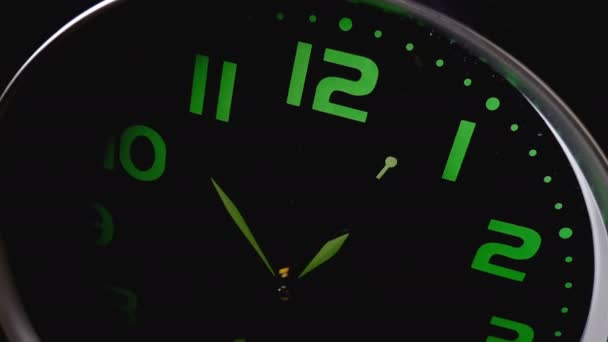 Zegar ścienny czarny — Wideo stockowe