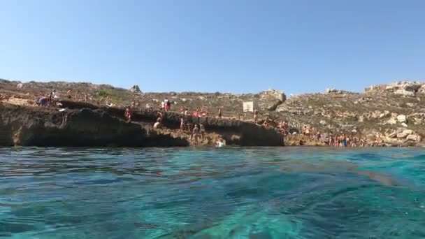 Cala Rossa Una Las Playas Más Bellas Sicilia Vista Desde — Vídeo de stock