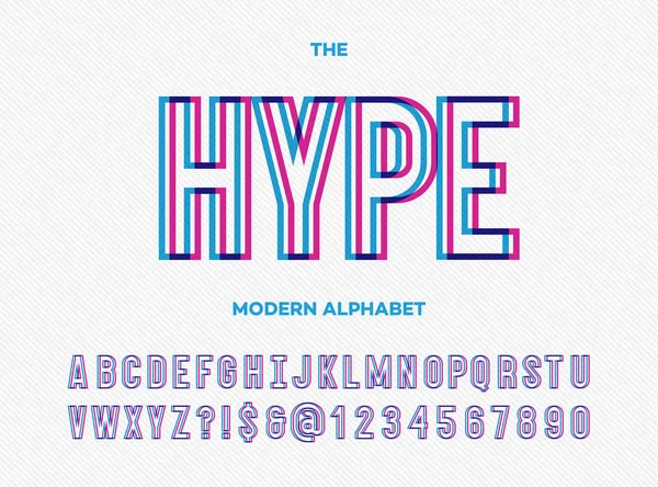 Hype moderní abeceda — Stockový vektor