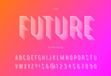 Gelecekteki trendy yazı ile gölge