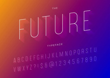 Vektör gelecek yazı ile beyaz gölge.