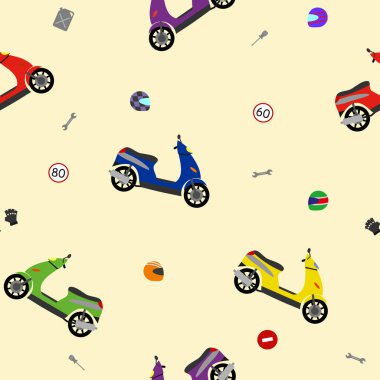 şirin motobike desen parti poster için