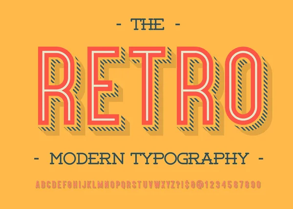 Vector retro moderna alfabetet — Stock vektor