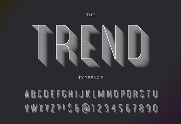 Tipografía de tendencia con sombra blanca — Vector de stock