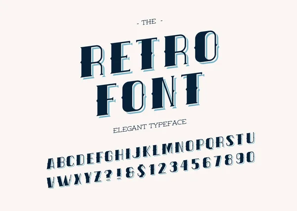 Retro teckensnitt trendiga moderna typografi — Stock vektor