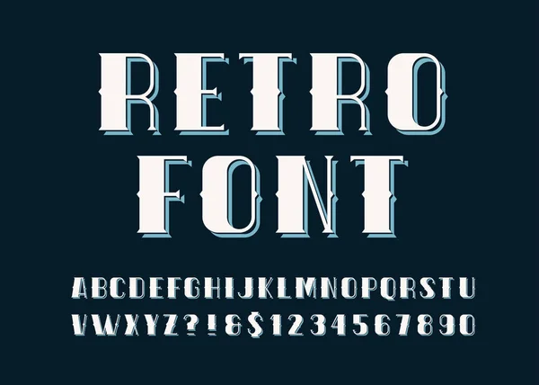 Vector retro teckensnitt — Stock vektor