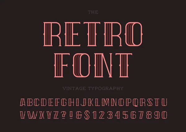 Polices rétro vintage typographie — Image vectorielle