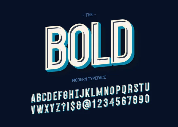 Vector bold modern fuente — Archivo Imágenes Vectoriales