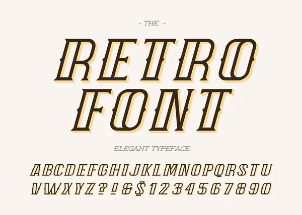 Retro modern typografi lutande stil — Stock vektor