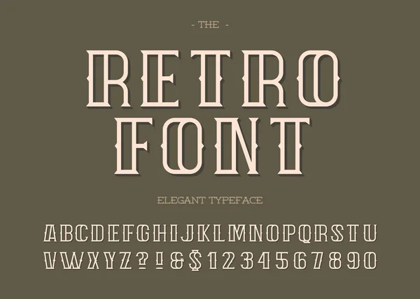 Vector retro modern typografi 3d stil — Stock vektor