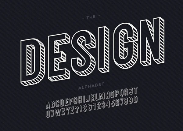 Vektorový design moderní 3d abeceda pro dekoraci — Stockový vektor