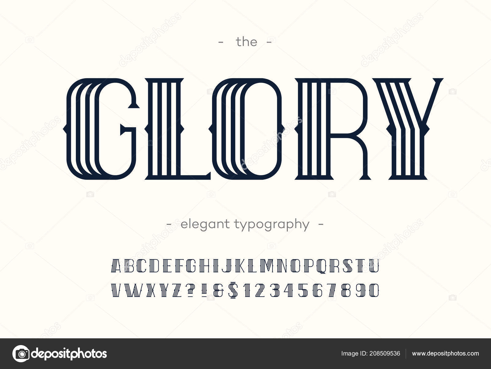 Art Deco Fonts Vector Glory Art Deco Font Stock Vector C Vi6277