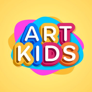 Vektör sanat logo renkli tarzı çocuklar