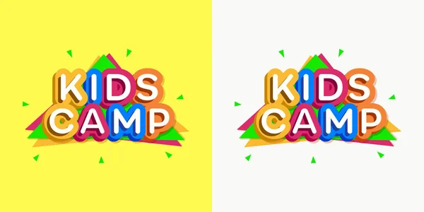 Vector kinderen camp kaart cartoon stijl — Stockvector