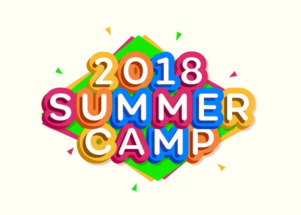子供休日 夏の休日のパーティのため子供たち夏のキャンプ カード漫画のスタイルは子供キャンプ フェスト 旅行エンブレム ラベル 販売バナー ポスター 招待状です Eps — ストックベクタ