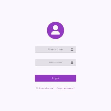 Basit oturum açma formu sayfası şablonu