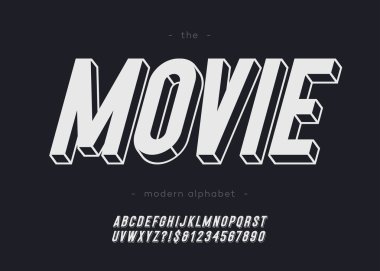 Vektör film kalın yazı tipi