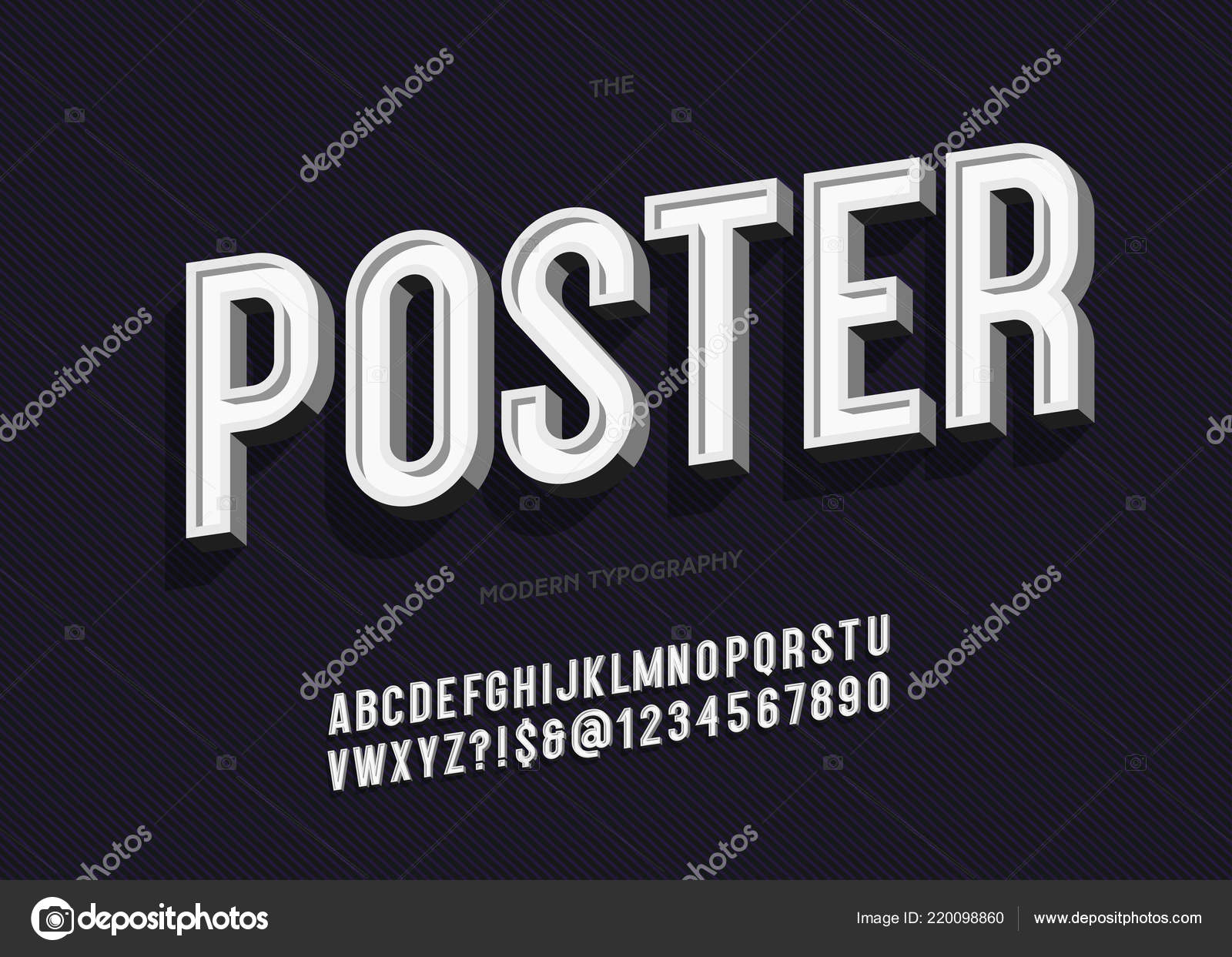 Vector negrito alfabeto cartaz tipografia da moda Vetor de ©VI6277 220098860, image size:1600x1243